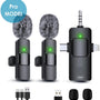 Vesfy Pro Microfoon Draadloos - Geschikt voor iPhone, Android en Camera - Plug & Play - 20 Meter Bereik - 2 Stuks - Microfoon
