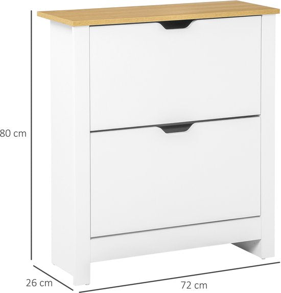 Schoenenkast met 2 Klapdeuren voor 12 Paar
