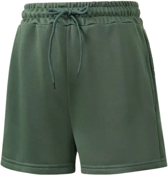 SparkNine Pulse short dames - met trekkoord & zijzakken - zachte sportbroek - XXL - groen - elastische taille - met zijzakken - ademend - met trekkoord