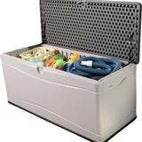 Life-time Kunststof Kussenbox 495L - tuinkist - 61x152x67cm - Lichtgrijs