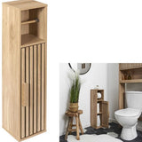 Toiletrolhouder met Reserverolhouder Klaus wc kastje staand Hout