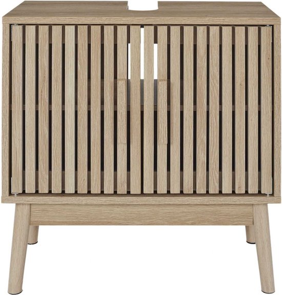 Wastafelonderkast Klaus met Uitsparing - 30x60x70 cm - Wastafelmeubel Bruin