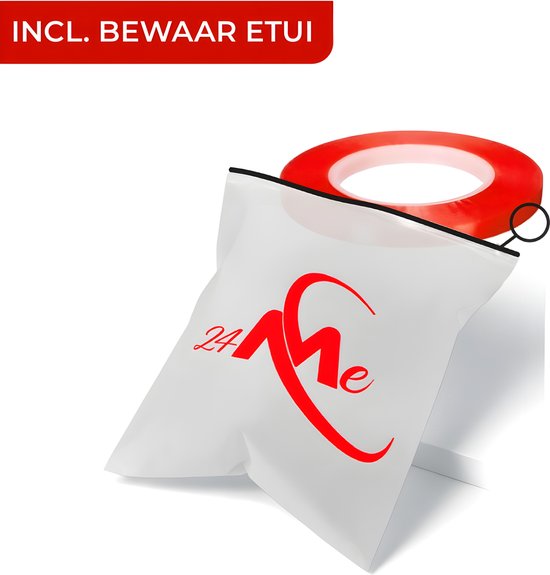 24ME® 25 Meter Zeer Dun Transparant Dubbelzijdig Tape - Ultra Strong - Montagetape - Dubbelzijdige Tape - Voor binnen- en buitengebruik