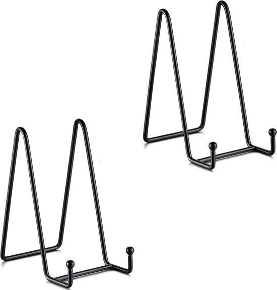 Bordenstandaard - Zwart - 2 Stuks - Bordenrek - Bordenstandaard voor Sierborden - Borden Display Standaard