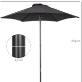 4goodz Parasol Ø196 - parasol voor Strand Balkon Tuin