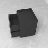 Modern nachtkastje met lade – Luxe nachtkast zwart-grijs – Nachtkastje 53 cm – Stijlvolle nachttafel voor slaapkamer