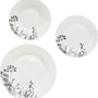 Porseleinen Serviesset Wild Flower 6-persoons 18-delig - Wit/Zwart