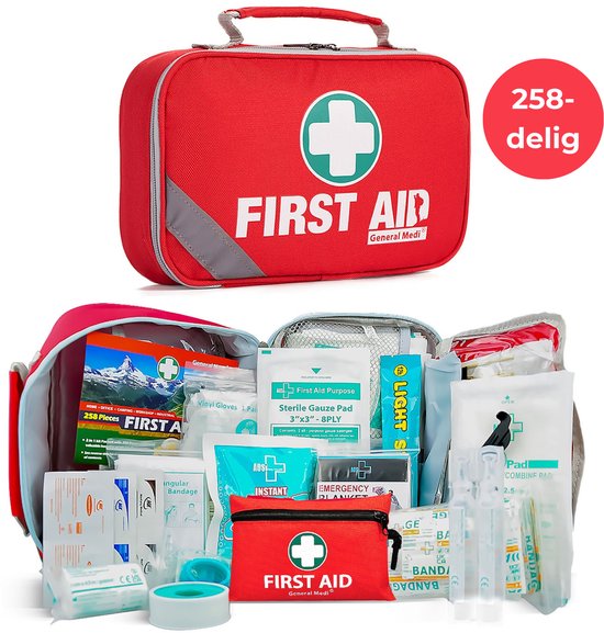 EHBO Kit - Noodpakket - EHBO voor Auto, Thuis, en - Kit met en - en