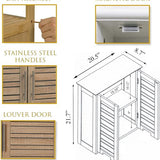 4goodz Wandkast Badkamer MDF Stockholm 52x22x55cm - wit/bruin