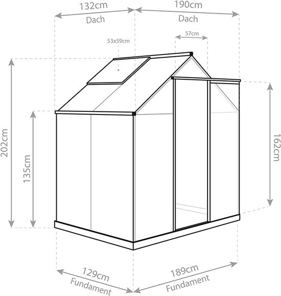 Westmann - SI1001F-A - Broeikas - Tuinkas - 132 x 132 x 201 cm