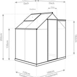 Westmann - SI1001F-A - Broeikas - Tuinkas - 132 x 132 x 201 cm
