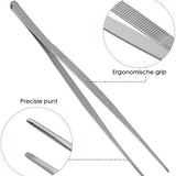 Keukenpincet - 30 cm - RVS - Zilver - Kookpincet - Vleespincet - Serveerpincet