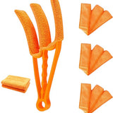 Jaloezie Reiniger - Oranje - 3 Extra Doekjes - 1 Microvezeldoek - Geschikt voor Luxaflex - Lamellen Schoonmaken