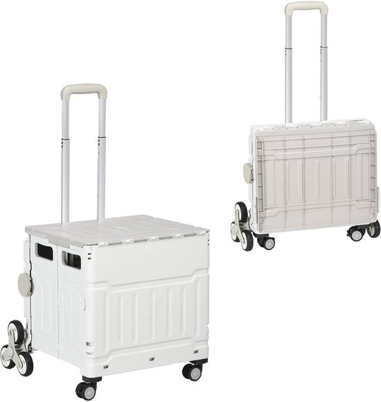 Winkelwagen Vouwkrat Trapklimmer Opvouwbaar max. 65 Kg Belastbaar