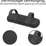Armleuning Kussen Bureaustoel - 25,7 x 7,5 x 3 CM - Universeel - Zwart - 2 Stuks - Elleboog Kussen