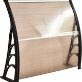 4goodz Deurluifel Afdak 80x120 cm - Overkapping polycarbonaat - Bruin