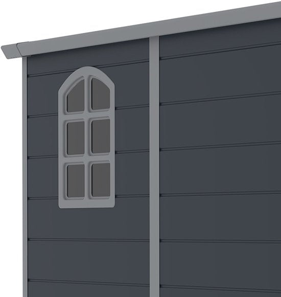 Westmann Kunststof Aanbouw Tuinschuur Hortus L -248x134x194cm - Grijs