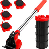 Meubellifter - Rood - 5-delige Set - Eenvoudig Verplaatsen van Meubels - Meubellift - Meubelverplaatser