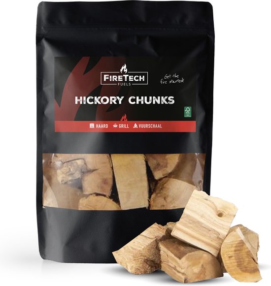 FireTech - Hickory Chunks 1 KG - Rookhout - Chunks - BBQ