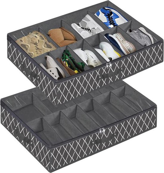 Schoenen Opbergtas Onderbed - 2 stuks - 16 paar Schoenen - Schoenen Organizer
