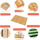 Badmat - Bamboe - Douchemat antislip - Voor in douche of bad - Houten - Douchemat - Badkamer mat - Saunamat
