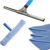 Glazenwasser set - 3-delig - Raamtrekker - Inwasser - Mircrovezeldoek - Ramenwas set - Raamwisser