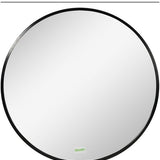 4goodz Ronde Spiegel 50 cm met Aluminium Frame - Zwart
