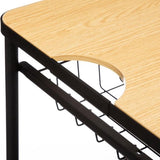Serveerwagen met 3 opbergvakken en plateau 40x60x79 cm - Zwart