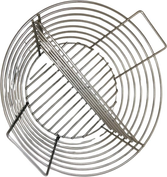 Kolenmand - Met Uitneembare Divider - Geschikt voor 21, 22, 23 en 24 Inch - RVS - Kamado Accessoires - BBQ Accessoires