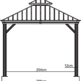 Sojag - SJ03100 - Paviljoen - Pergola - Partytent - 291 x 298 x 363 cm