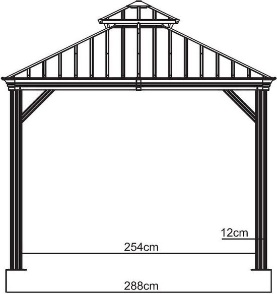 Sojag - SJ03100 - Paviljoen - Pergola - Partytent - 291 x 298 x 363 cm