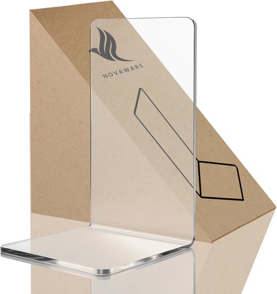 Boekensteun Plexiglas - 8 Stuks - Boekensteunen - Plank Organizer - Doorzichtig Boekenstandaard - Boeksteun - Boekenhouder - Boekenrek – Transparant