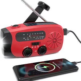 NOVIFY Noodradio - Oplaadbare Radio met Powerbank en Zaklamp - AM/FM - USB-C Kabel - Opladen via Zon, USB & Crank - Survival Radio voor Noodsituaties en Avontuur