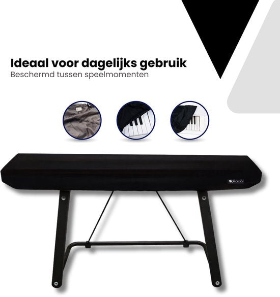 Keyboard Beschermhoes - Keyboard met 88 toetsen tot 130 cm Breed - Universeel - Pianobeschermer - Keyboardhoes - Keyboardbeschermer