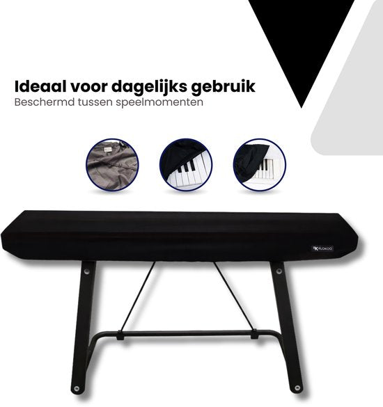 Keyboard Beschermhoes - Keyboard met 66 toetsen tot 98 cm Breed - Pianobeschermer - Keyboardhoes - Stofhoes - Keyboardbeschermer