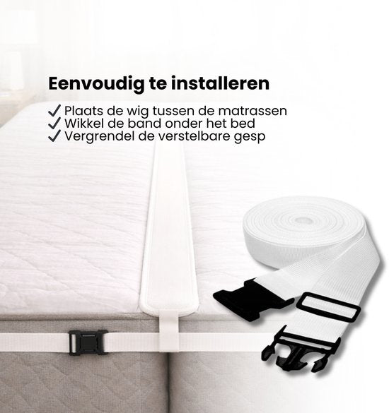 Matraswig met band - Liefdesbrug - Beddenverbinder - Tussenstuk Matras