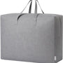 Grote Opbergtas met Rits – 58×46×28 cm – Opbergzak voor Dekbedden, Kleding & Beddengoed – Stevig & Ademend – Grijs