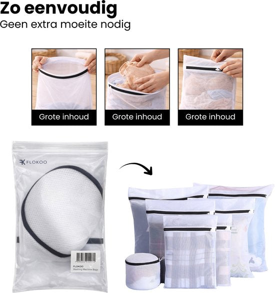 Waszakken - 7 Stuks - Wasnetten - Bescherm je Wasgoed en Wasmachine - Packing Cubes - Travel Organizer - Waszakje - Wasnetje