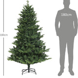 Homcom Kerstboom - natuurgetrouw - breed Ø105 x 180 cm - Groen