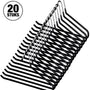 Luxe Broekhanger – 20 stuks – Metalen Kledinghangers – Kledingkast Organizer – Kleerhangers – Ruimtebesparende Broekhangers – Anti-slip - Zwart