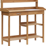 4Goodz Houten oppottafel Plantentafel met lade en bak