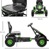 Skelter met Verstelbare Stoel, 5-12 Jaar - Rood+Zwart