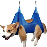 Sasemy® - Honden, Hangzak voor het makkelijk knippen van nagels - Blauw - Maat L - Waszak - Nagelknippen - Huisdieren -Pet Hangmat