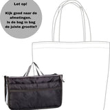 Handtas organizer - Bag in Bag - 11 ruime vakken - Zwart - 29 x 9 x 17 cm - Tasorganizer