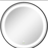 4goodz Ronde Badkamerspiegel 60 cm LED Verlichting 834-393 - Zwart