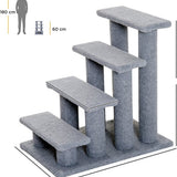 Huisdierentrap Katten- en Hondentrap 4 treden 63,5x43x60cm Grijs