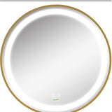 4goodz Ronde Badkamerspiegel 60 cm met LED Verlichting 834-393 - Goud