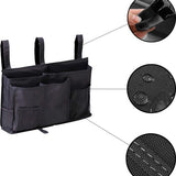 Bedside opslag zwart - Opbergzak voor naast bed - Bedside Pocket - Bed Organizer - 50,8 x 10,1 x 30,5 cm