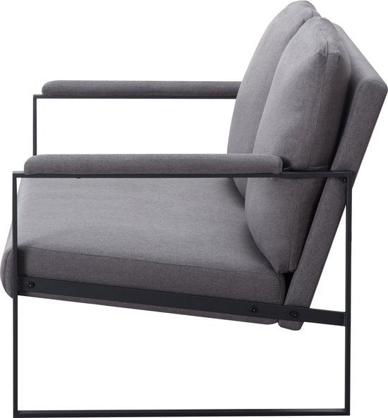 Zitbank voor 2 Personen - Grijs - 125 x 80 x 77 cm - Loveseat - Stijlvol en Comfortabel voor Elk Interieur