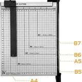 Hefboomsnijmachine - Papiersnijder - Geschikt voor A3, A4, A5, B5, B6 of B7 - Snijtafel - Guillotine voor Papier
